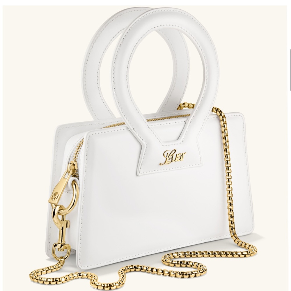 Luar x Mejuri White and Gold Handbag